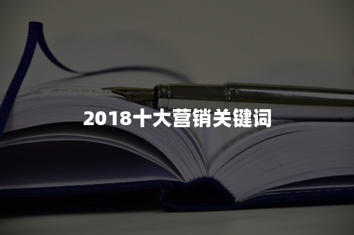 2018十大营销关键词