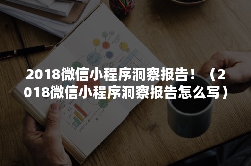 2018微信小程序洞察报告！（2018微信小程序洞察报告怎么写）