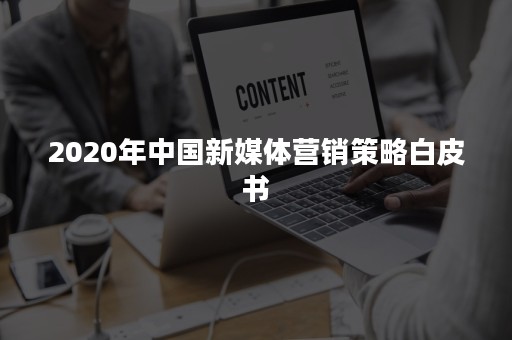 2020年中国新媒体营销策略白皮书